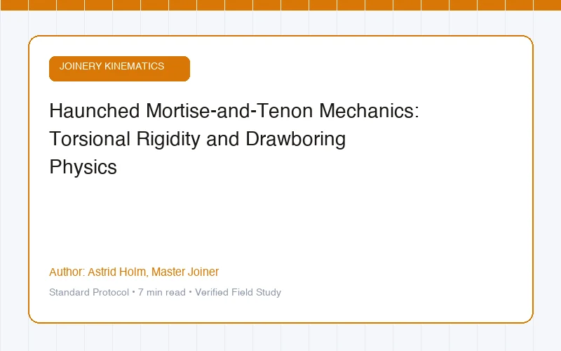 Haunched Mortise-and-Tenon Mechanics: Torsional Rigidity and Drawboring Physics