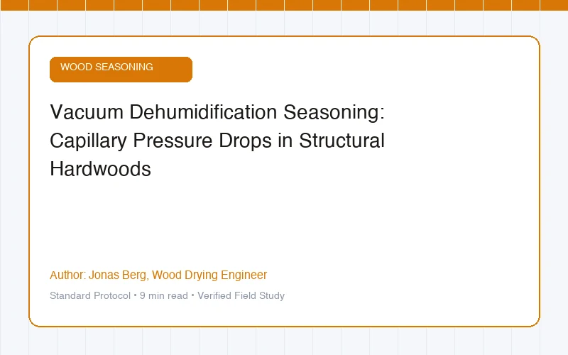 Vacuum Dehumidification Seasoning: Capillary Pressure Drops in Structural Hardwoods